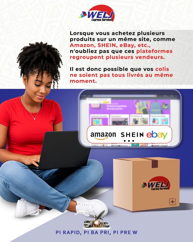 Achats sur différentes plateformes